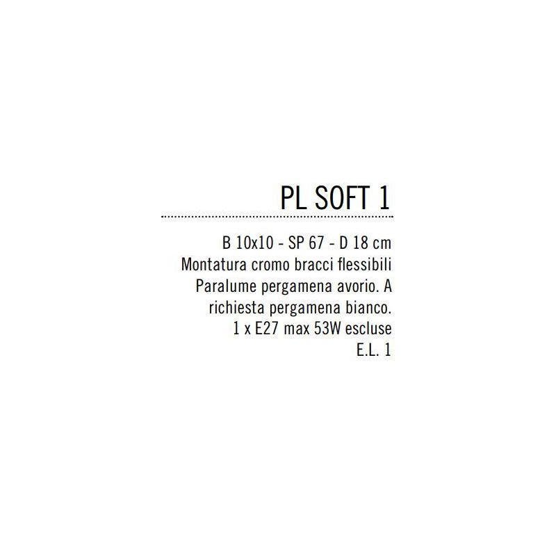 SOFT PLAFONIERA AD UNA LUCE CON PARALUME IN PERGAMENA BIANCA O AVORIO Illuminando - Cristalensi Shop Online