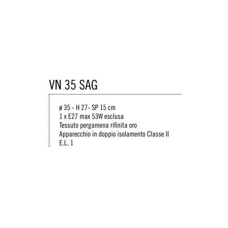 VENTOLA 35 SAGOMATA IN PERGAMENA AVORIO CON BORDINO IN ORO Illuminando - Cristalensi Shop Online