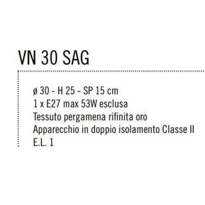 VENTOLA 30 SAGOMATA IN PERGAMENA AVORIO CON BORDINO IN ORO Illuminando - Cristalensi Shop Online