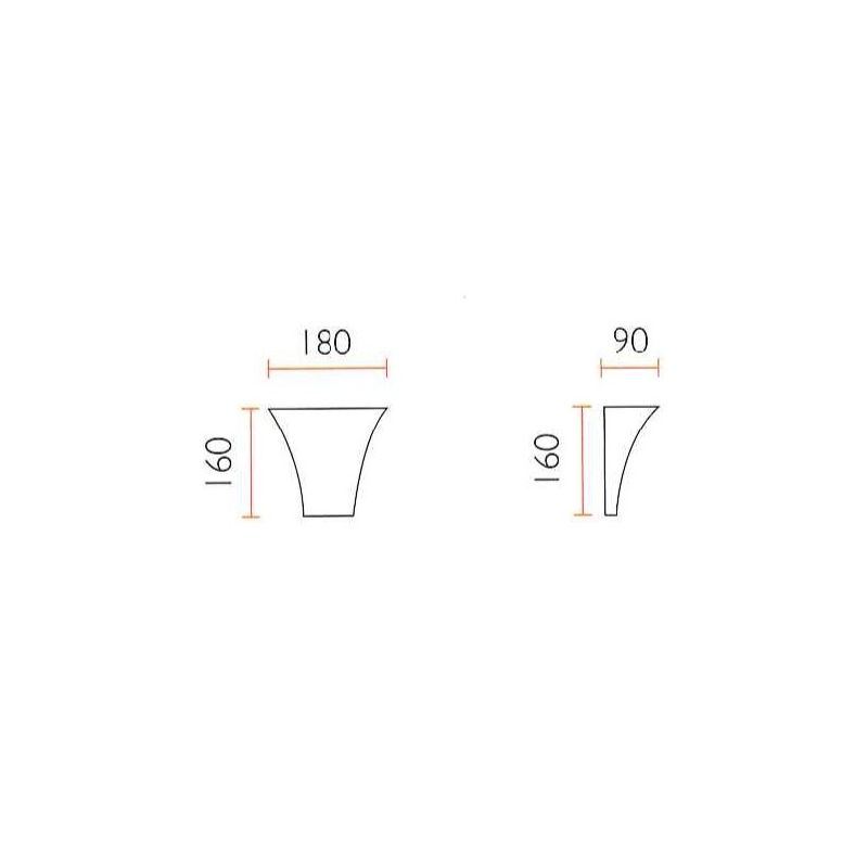 2013 BELFIORE LAMPADA DA PARETE IN CERAMICA EFFETTO GESSO VERNICIABILE 9010 BELFIORE - Cristalensi Shop Online