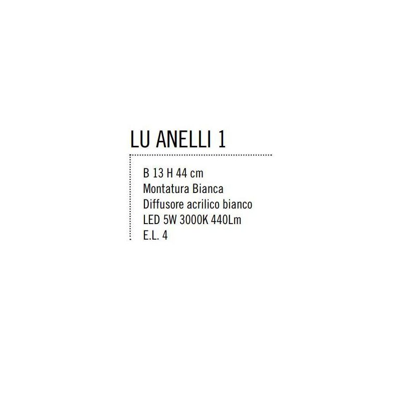ANELLI LAMPADA DA TAVOLO AD ONDA MODERNA IN METALLO BIANCO LED 5W LUCE 3000K DI ILLUMINANDO Illuminando - Cristalensi Shop Onlin