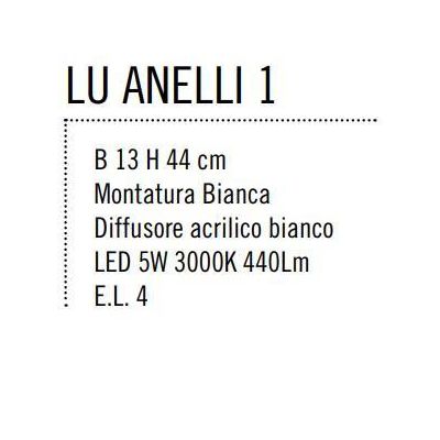 ANELLI LAMPADA DA TAVOLO AD ONDA MODERNA IN METALLO BIANCO LED 5W LUCE 3000K DI ILLUMINANDO Illuminando - Cristalensi Shop Onlin