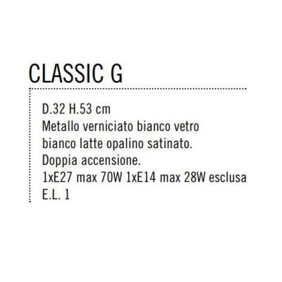 CLASSIC LAMPADA DA TAVOLO IN VETRO BIANCO LATTE Illuminando - Cristalensi Shop Online