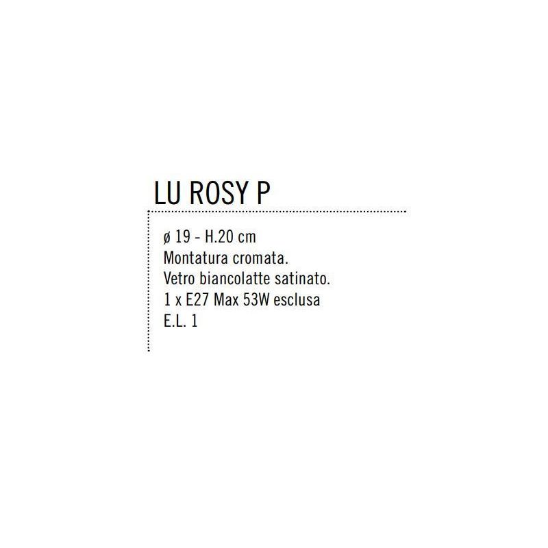 ROSY ABAT-JOUR IN VETRO BIANCO LATTE SATINATO E MONTATURA CROMO LUCIDA Illuminando - Cristalensi Shop Online