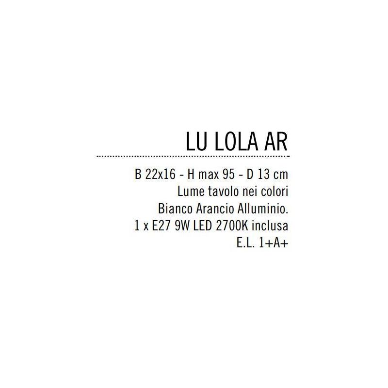 LOLA LAMPADA DA TAVOLO A LED ORIENTABILE CON DIFFUSORE COLORATO Illuminando - Cristalensi Shop Online