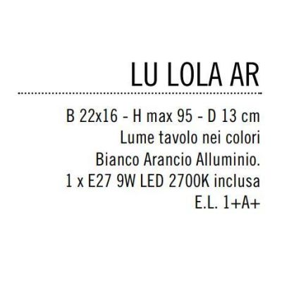 LOLA LAMPADA DA TAVOLO A LED ORIENTABILE CON DIFFUSORE COLORATO Illuminando - Cristalensi Shop Online