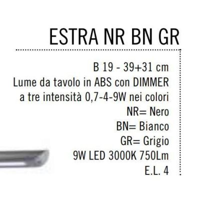 ESTRA LAMPADA DA TAVOLO TECNICA A LED CON DIMMER IN DUE COLORI Illuminando - Cristalensi Shop Online