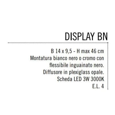 DISPLAY LAMPADA DA TAVOLO TECNICA A LED 3W IN TRE COLORI Illuminando - Cristalensi Shop Online