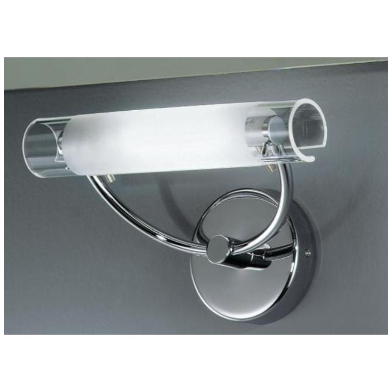ARCO LAMPADA DA PARETE IN METALLO CROMATO DIFFUSORE IN VETRO SATINATO Illuminando - Cristalensi Shop Online