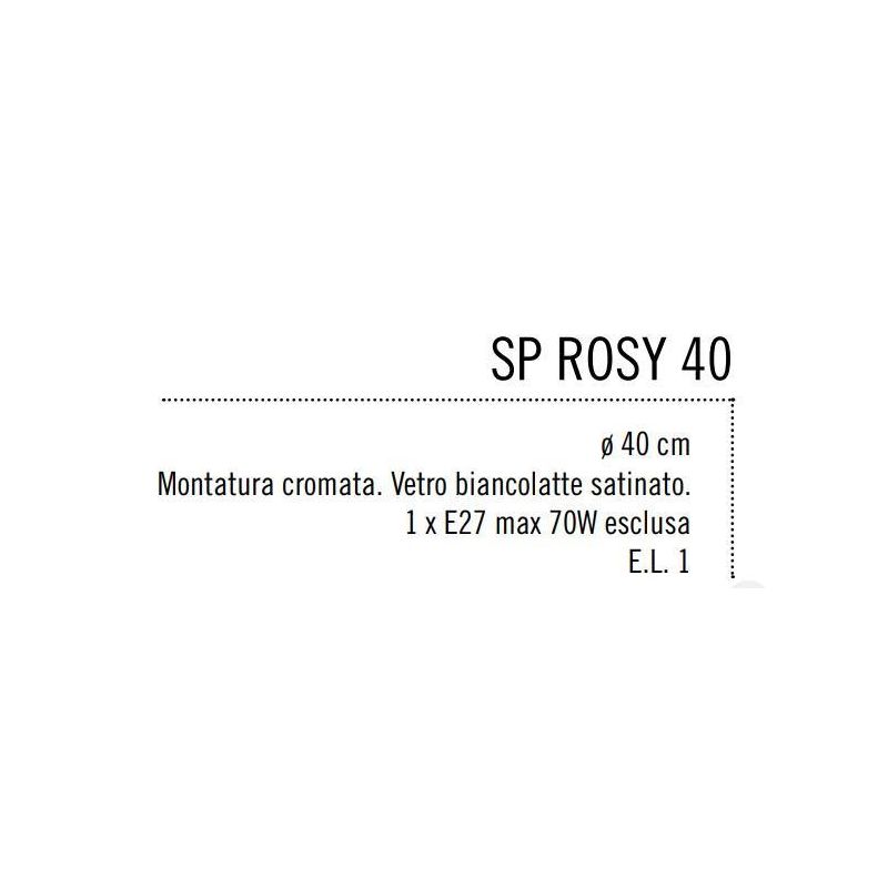 ROSY GRANDE SOSPENSIONE IN VETRO BIANCO LATTE SATINATA E MONTATURA CROMO Illuminando - Cristalensi Shop Online