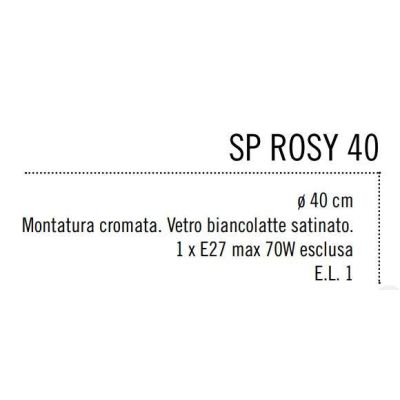 ROSY GRANDE SOSPENSIONE IN VETRO BIANCO LATTE SATINATA E MONTATURA CROMO Illuminando - Cristalensi Shop Online