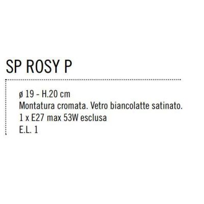 ROSY PICCOLA SOSPENSIONE IN VETRO BIANCO LATTE SATINATA E MONTATURA CROMO Illuminando - Cristalensi Shop Online
