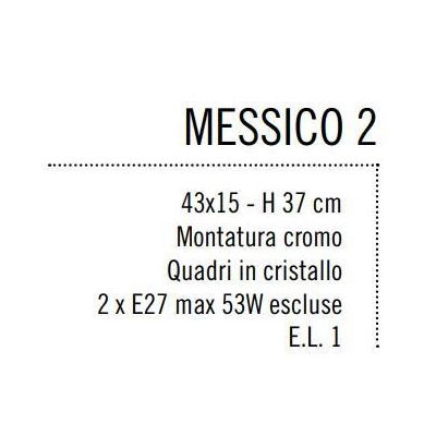 MESSICO LAMPADARIO SOSPENSIONE RETTANGOLARE CROMATA CON PENDAGLI IN CRISTALLO Illuminando - Cristalensi Shop Online