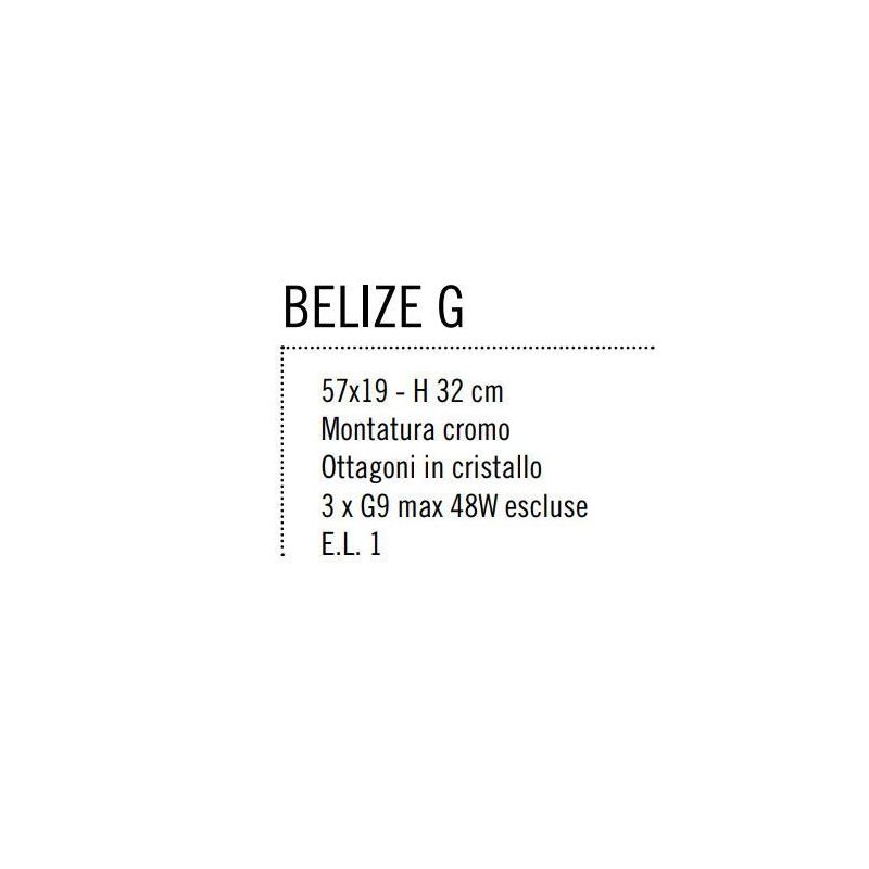 BELIZE SOSPENSIONE IN METALLO CROMATO E PENDAGLIERIA IN CRISTALLO Illuminando - Cristalensi Shop Online