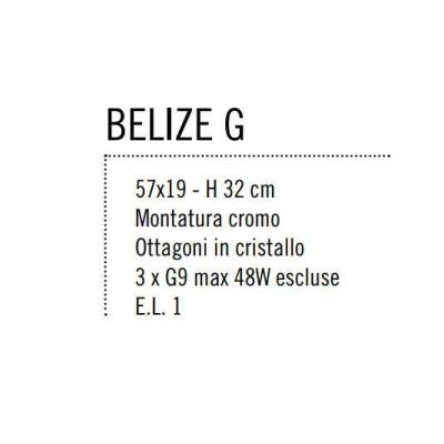 BELIZE SOSPENSIONE IN METALLO CROMATO E PENDAGLIERIA IN CRISTALLO Illuminando - Cristalensi Shop Online