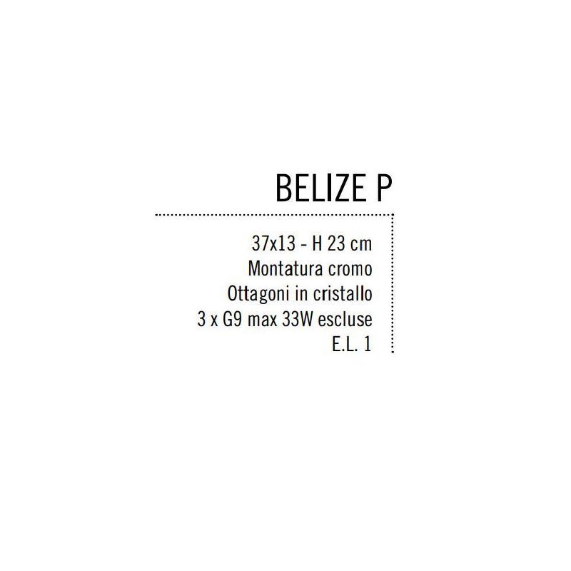 BELIZE SOSPENSIONE IN METALLO CROMATO E PENDAGLIERIA IN CRISTALLO Illuminando - Cristalensi Shop Online