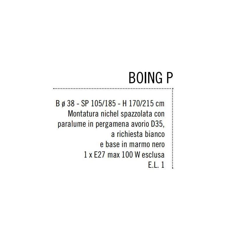 BOING PIANTANA AD ARCO DIAMETRO CM 35 IN METALLO NICHEL SPAZZOLATO CON PARALUME Illuminando - Cristalensi Shop Online
