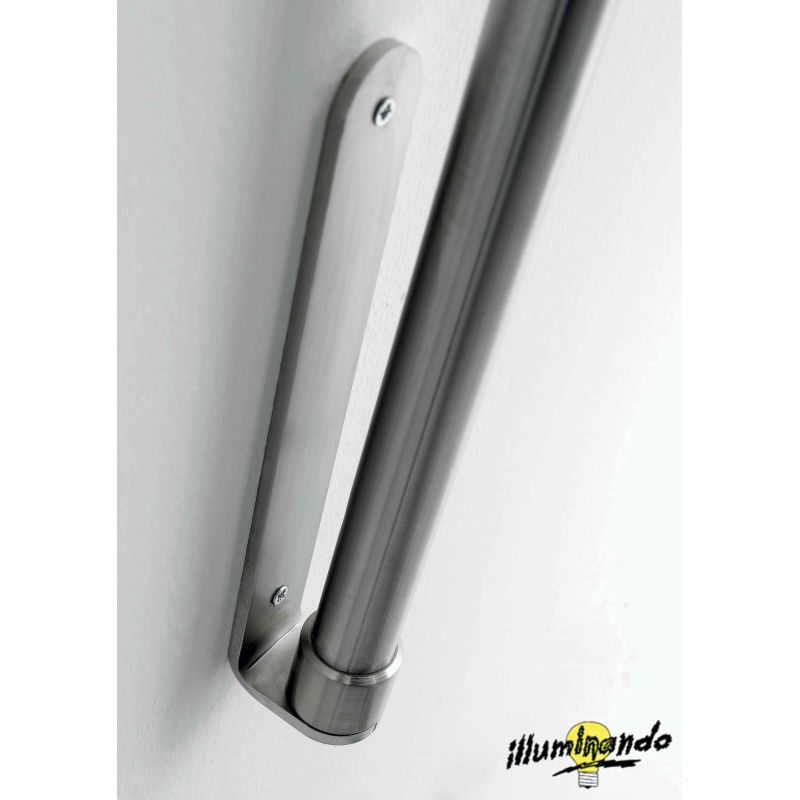 BOING LAMPADA DA PARETE AD ARCO DIAMETRO CM 35 IN METALLO NICHEL SPAZZOLATO CON PARALUME Illuminando - Cristalensi Shop Online