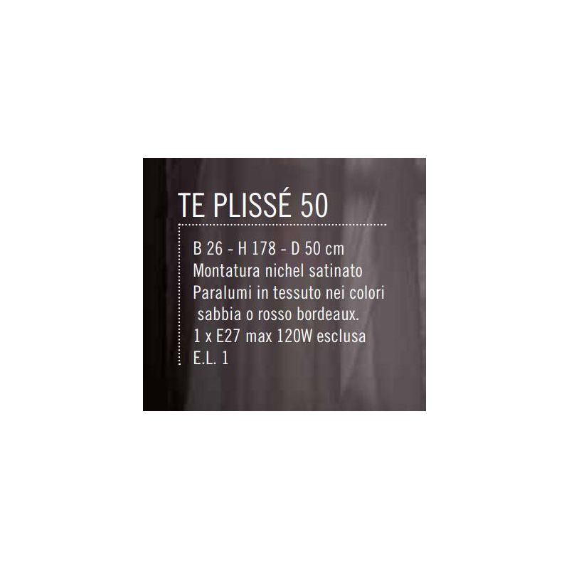 PLISSE PIANTANA CON PARALUME DIAMETRO 50 Illuminando - Cristalensi Shop Online