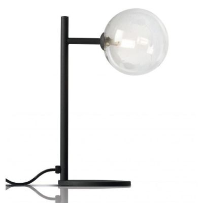 BOLLE LAMPADA DA TAVOLO MODERNA IN METALLO NERO O ORO OPACO CON SFERA IN VETRO Illuminando - Cristalensi Shop Online