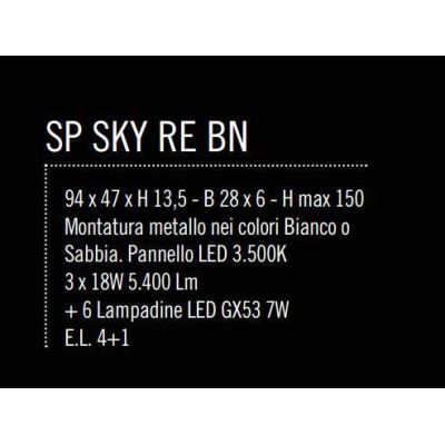 SKY LAMPADARIO A SOSPENSIONE ULTRAMODERNO CON BIEMISSIONE DI LUCE BIANCO O SABBIA DI ILLUMINANDO Illuminando - Cristalensi Shop 