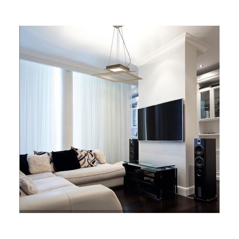 SKY SOSPENSIONE QUADRATA ULTRAMODERNA CON BIEMISSIONE DI LUCE BIANCO O SABBIA DI ILLUMINANDO Illuminando - Cristalensi Shop Onli