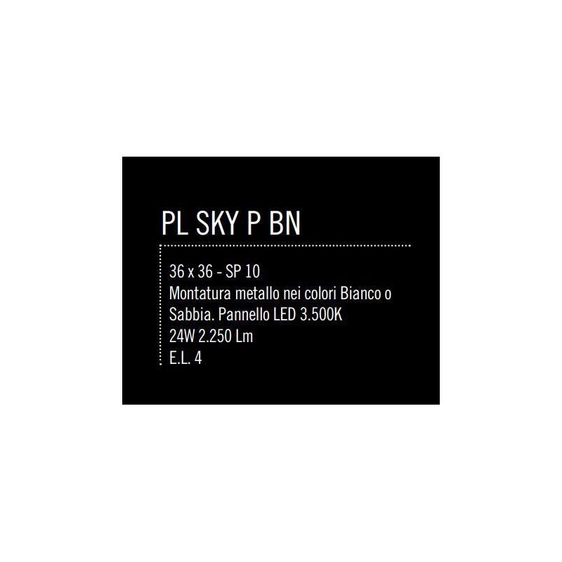 SKY LAMPADA DA SOFFITTO O PARETE ULTRAMODERNA LED DA 24W IN METALLO BIANCO O SABBIA DI ILLUMINANDO Illuminando - Cristalensi Sho