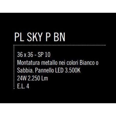 SKY LAMPADA DA SOFFITTO O PARETE ULTRAMODERNA LED DA 24W IN METALLO BIANCO O SABBIA DI ILLUMINANDO Illuminando - Cristalensi Sho