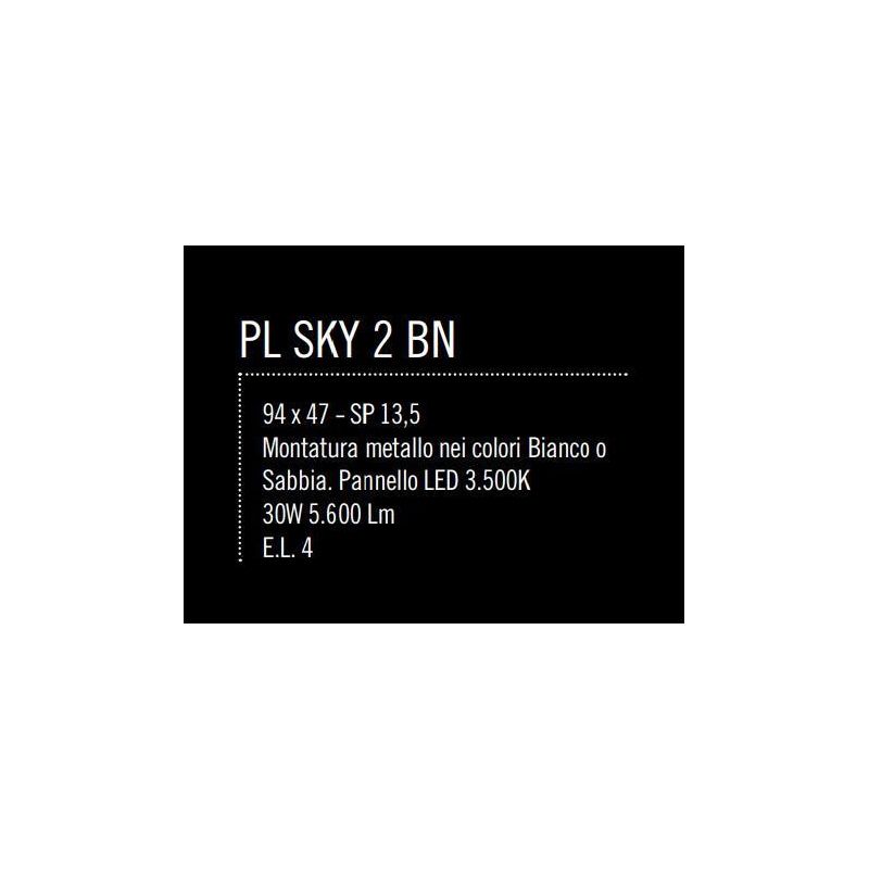 SKY LAMPADA DA SOFFITTO ULTRAMODERNA CON LED DA 60W IN METALLO BIANCO O SABBIA DI ILLUMINANDO Illuminando - Cristalensi Shop Onl