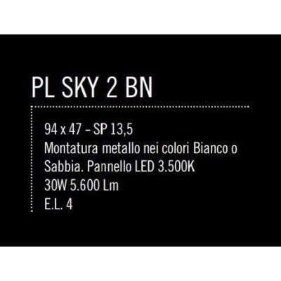 SKY LAMPADA DA SOFFITTO ULTRAMODERNA CON LED DA 60W IN METALLO BIANCO O SABBIA DI ILLUMINANDO Illuminando - Cristalensi Shop Onl