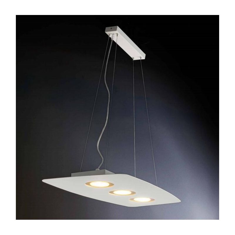DEMETRA BIANCA SOSPENSIONE DI ILLUMINANDO CON ANELLI DI 8 COLORI E LAMPADINE GX53 Illuminando - Cristalensi Shop Online