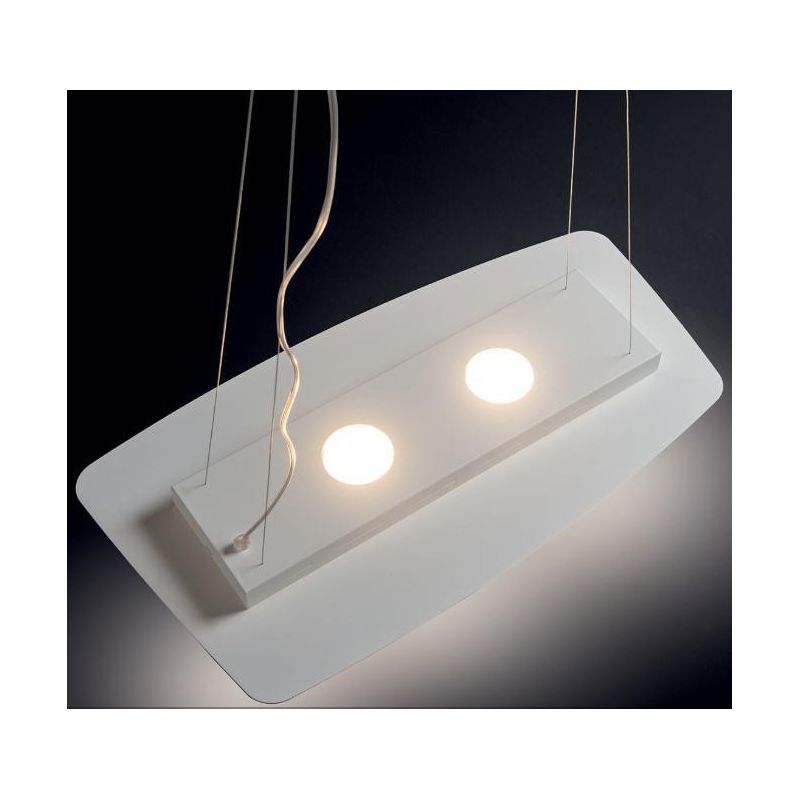 DEMETRA BIANCA SOSPENSIONE DI ILLUMINANDO CON ANELLI DI 8 COLORI E LAMPADINE GX53 Illuminando - Cristalensi Shop Online
