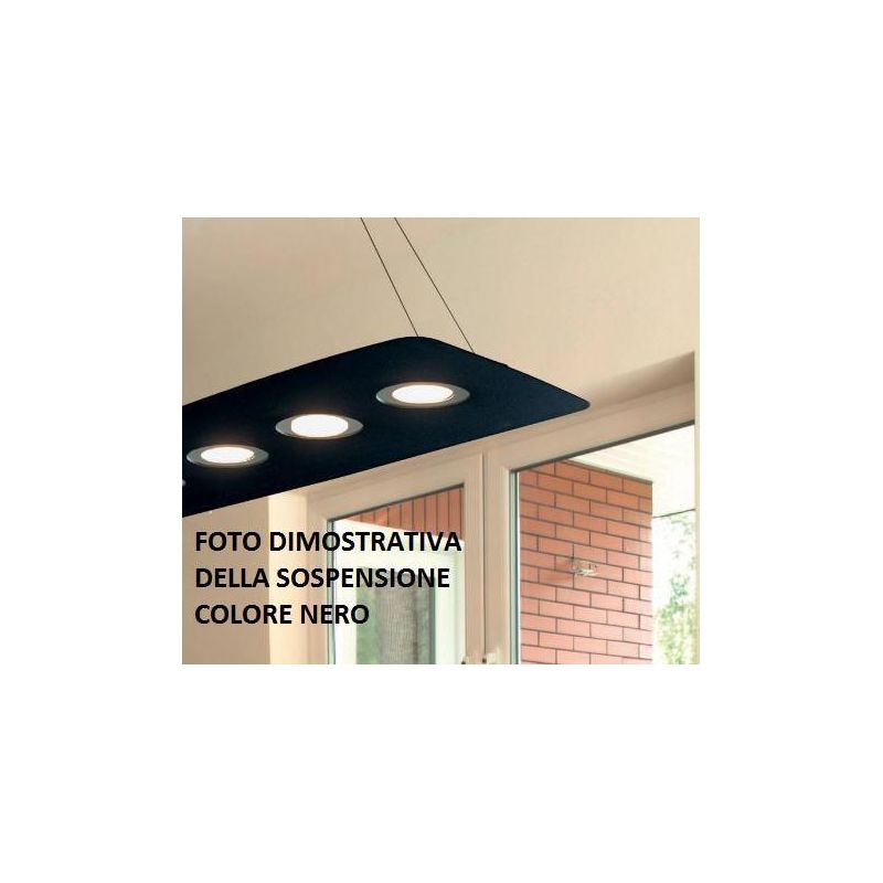 DEMETRA NERA SOSPENSIONE DI ILLUMINANDO CON ANELLI DI 8 COLORI E LAMPADINE GX53 Illuminando - Cristalensi Shop Online