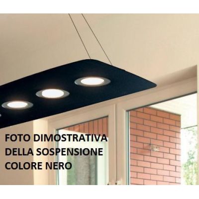 DEMETRA NERA SOSPENSIONE DI ILLUMINANDO CON ANELLI DI 8 COLORI E LAMPADINE GX53 Illuminando - Cristalensi Shop Online