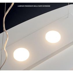 DEMETRA BIANCA SOSPENSIONE MODERNA 8 LUCI DI ILLUMINANDO CON ANELLI IN 8 COLORI A SCELTA Illuminando - Cristalensi Shop Online 2