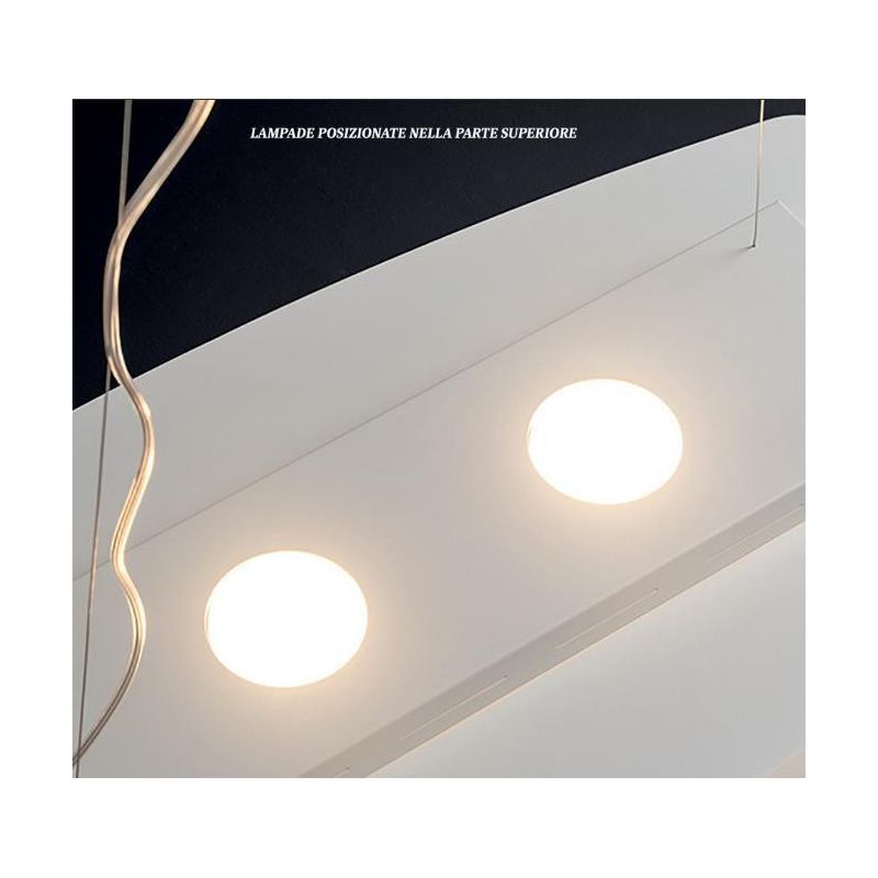 DEMETRA BIANCA SOSPENSIONE MODERNA 8 LUCI DI ILLUMINANDO CON ANELLI IN 8 COLORI A SCELTA Illuminando - Cristalensi Shop Online