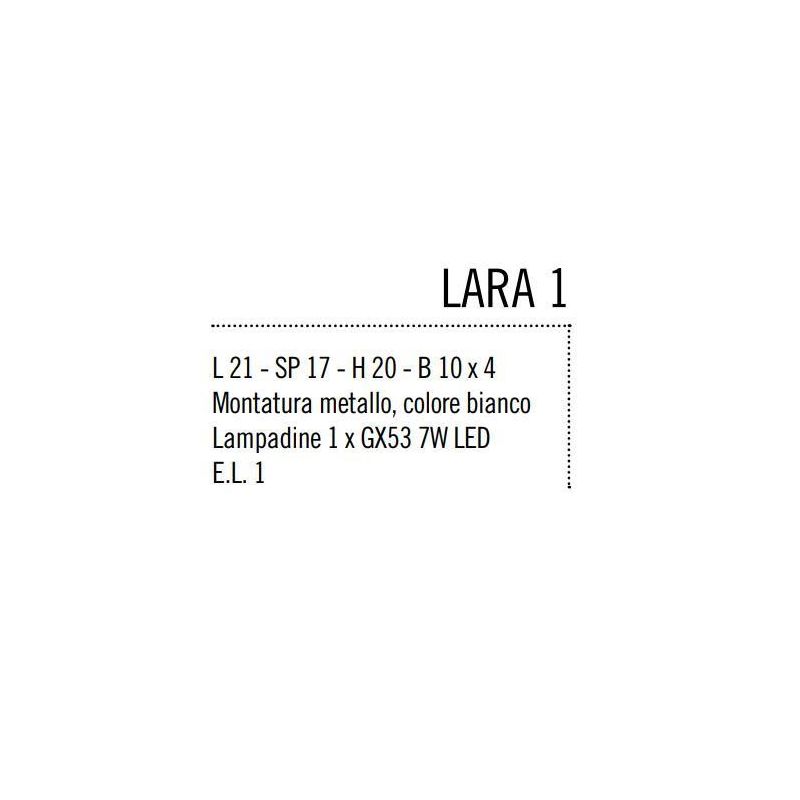 LARA 1 PICCOLA LAMPADA DA PARETE MODERNA IN METALLO BIANCO DI ILLUMINANDO LAMPADINA GX53 Illuminando - Cristalensi Shop Online