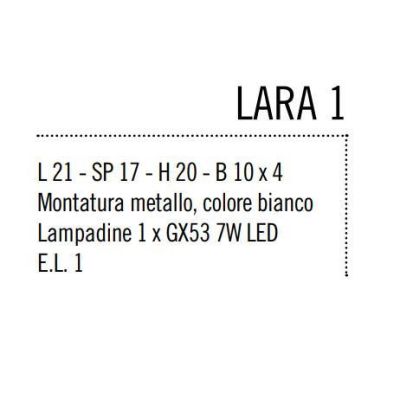 LARA 1 PICCOLA LAMPADA DA PARETE MODERNA IN METALLO BIANCO DI ILLUMINANDO LAMPADINA GX53 Illuminando - Cristalensi Shop Online