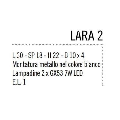 LARA 2 LAMPADA DA PARETE MODERNA IN METALLO BIANCO DI ILLUMINANDO LAMPADINA GX53 Illuminando - Cristalensi Shop Online