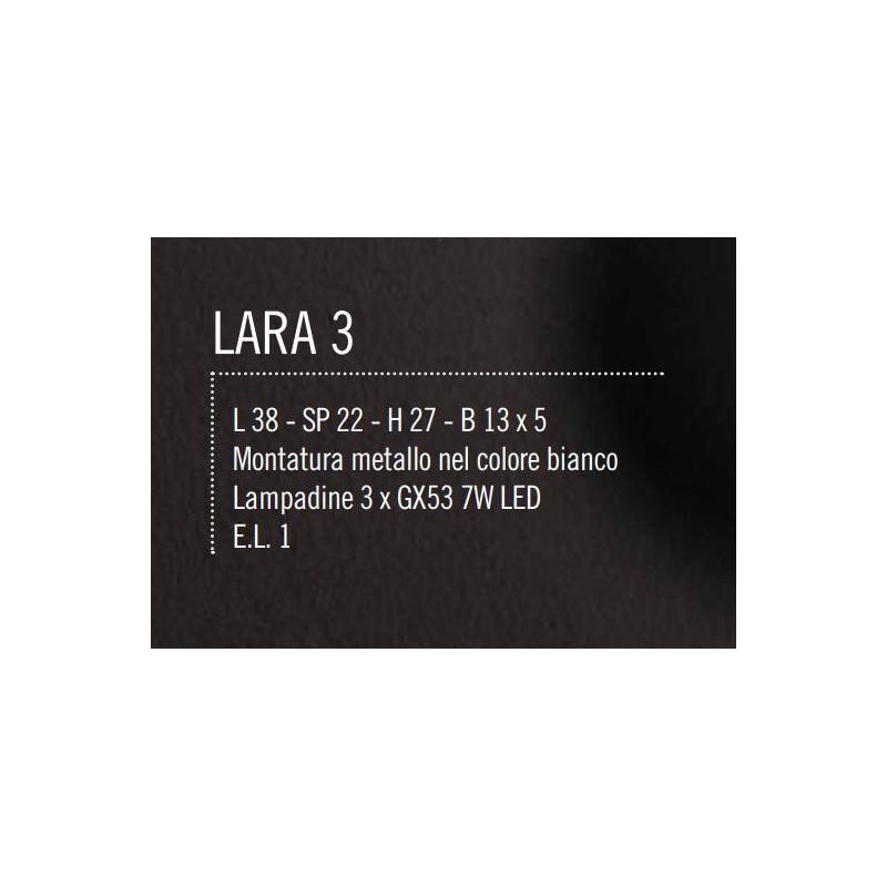 LARA 3 LAMPADA DA PARETE MODERNA IN METALLO BIANCO DI ILLUMINANDO LAMPADINA GX53 Illuminando - Cristalensi Shop Online