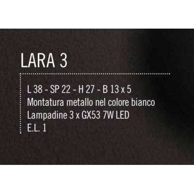 LARA 3 LAMPADA DA PARETE MODERNA IN METALLO BIANCO DI ILLUMINANDO LAMPADINA GX53 Illuminando - Cristalensi Shop Online