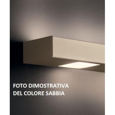 UP DOWN APPLIQUE CM 27 IN METALLO BIANCO, ANTRACITE O SABBIA CON BIEMISSIONE DI LUCE DI ILLUMINANDO Illuminando - Cristalensi Sh
