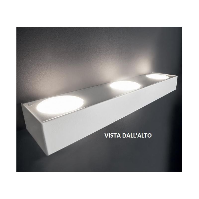 UP DOWN APPLIQUE CM 44 IN METALLO BIANCO, ANTRACITE O SABBIA CON BIEMISSIONE DI LUCE DI ILLUMINANDO Illuminando - Cristalensi Sh