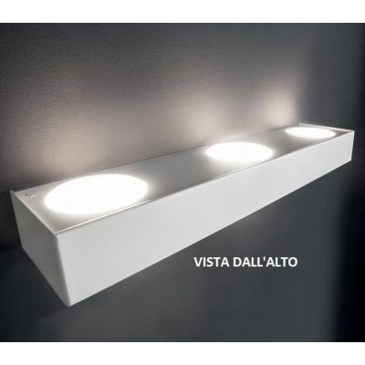 UP DOWN APPLIQUE CM 44 IN METALLO BIANCO, ANTRACITE O SABBIA CON BIEMISSIONE DI LUCE DI ILLUMINANDO Illuminando - Cristalensi Sh
