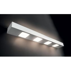 UP DOWN APPLIQUE CM 77 IN METALLO BIANCO, ANTRACITE O SABBIA BIEMISSIONE DI LUCE DI ILLUMINANDO Illuminando - Cristalensi Shop O