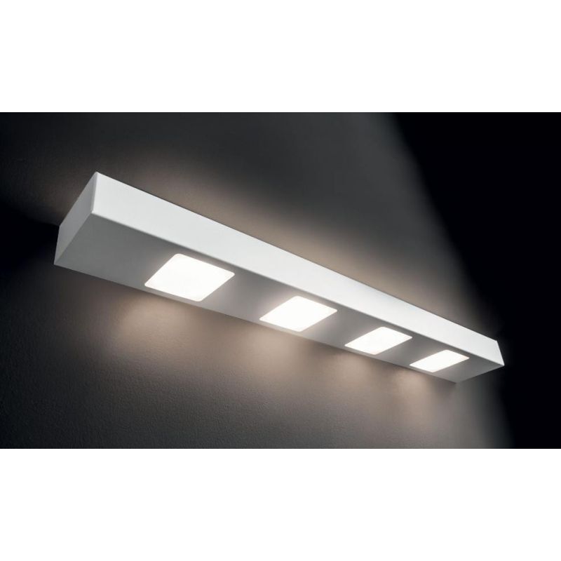 UP DOWN APPLIQUE CM 77 IN METALLO BIANCO, ANTRACITE O SABBIA BIEMISSIONE DI LUCE DI ILLUMINANDO Illuminando - Cristalensi Shop O