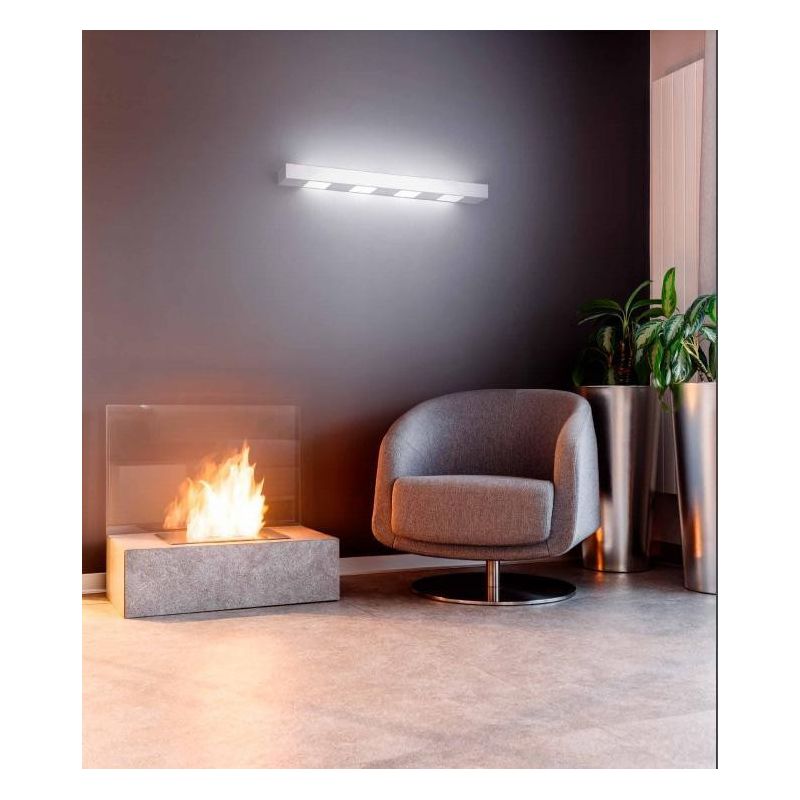 UP DOWN APPLIQUE CM 77 IN METALLO BIANCO, ANTRACITE O SABBIA BIEMISSIONE DI LUCE DI ILLUMINANDO Illuminando - Cristalensi Shop O