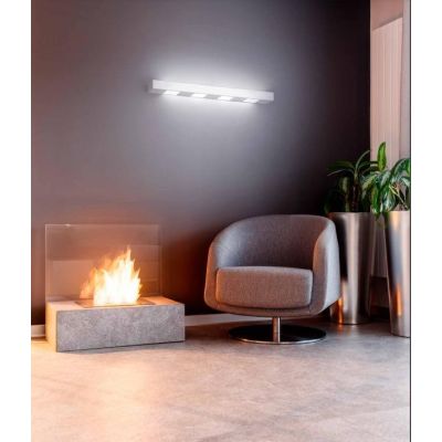 UP DOWN APPLIQUE CM 77 IN METALLO BIANCO, ANTRACITE O SABBIA BIEMISSIONE DI LUCE DI ILLUMINANDO Illuminando - Cristalensi Shop O