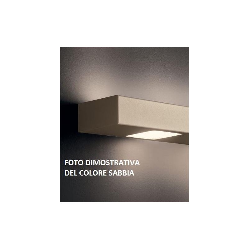 UP DOWN APPLIQUE CM 77 IN METALLO BIANCO, ANTRACITE O SABBIA BIEMISSIONE DI LUCE DI ILLUMINANDO Illuminando - Cristalensi Shop O