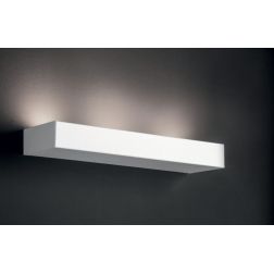 UP 3 APPLIQUE SEMPLICE RETTANGOLARE DESIGN MODERNO IN METALLO BIANCO O SABBIA Illuminando - Cristalensi Shop Online